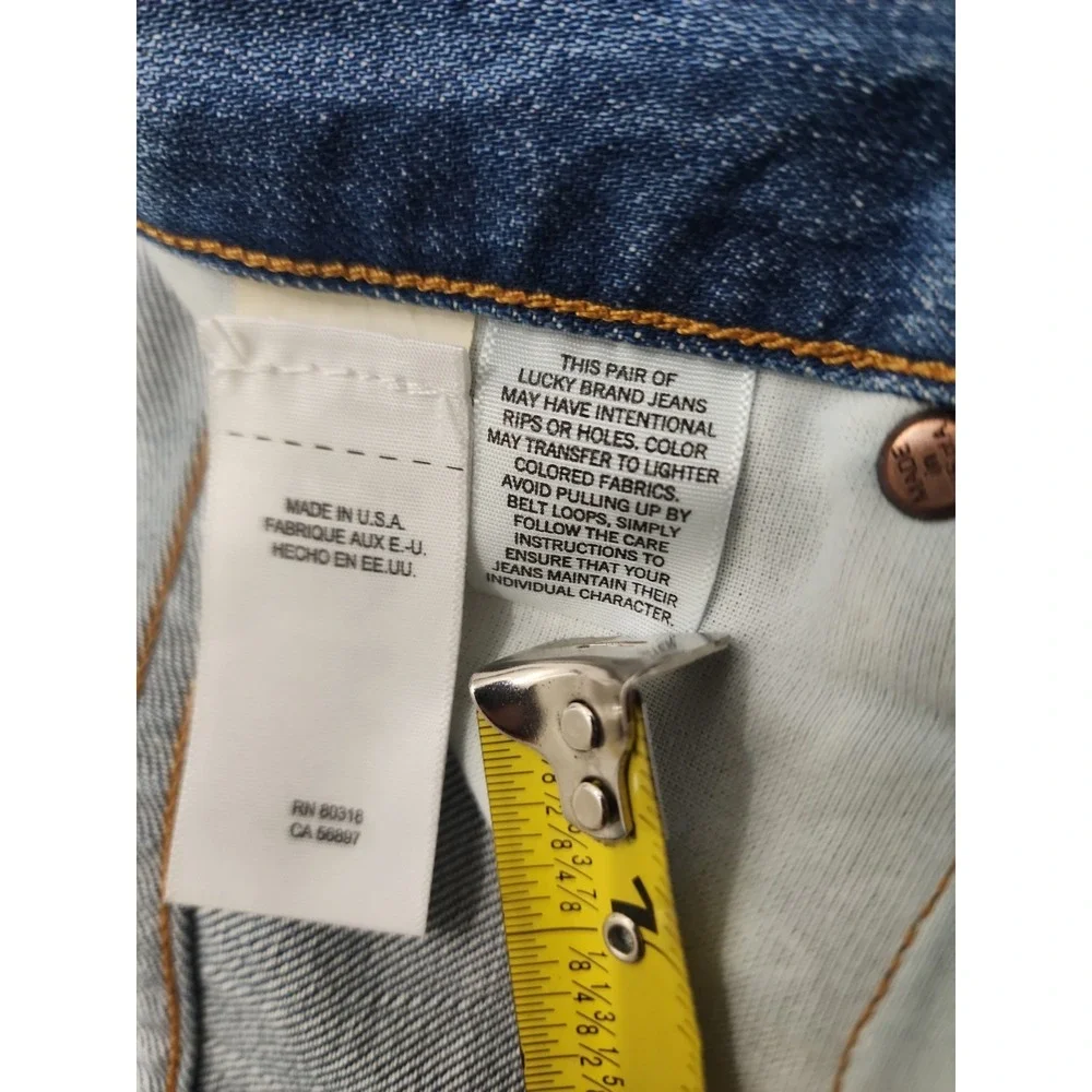 Lucky Brand 121 Heritage White Oak Cone Selvedge Jeans 36x32 Made In US - Picture 10 of 15
